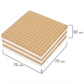 Блок самоклеящийся крафтовый (стикеры) BRAUBERG, MULTI KRAFT 76х76 мм, 300 листов, 115209 115209
