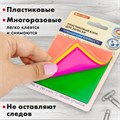 Блок самоклеящийся пластиковый (стикеры) 4 цвета BRAUBERG MULTI COLOUR 76х76 мм, 100 листов, 115208 115208