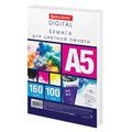 Бумага для цветной лазерной печати А5, ПЛОТНАЯ 160 г/м2, 100 л., BRAUBERG DIGITAL, 145% (CIE), 116408 116408