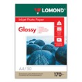 Фотобумага глянцевая, А4, 170 г/м2, односторонняя, 50 листов, LOMOND, 0102142 361578
