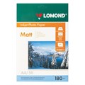 Фотобумага матовая, А4, 180 г/м2, односторонняя, 50 листов, LOMOND, 0102014 360931