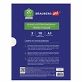 Бумага копировальная (копирка) А3, 2 цвета по 10 листов (черная, белая), BRAUBERG ART, 113855 113855