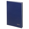 Книга учета 144 л., клетка, твердая, бумвинил, блок офсет, А4 (200х290 мм), BRAUBERG, синий, 130226 130226