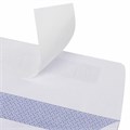Конверты Е65 (110х220 мм), отрывная лента, "Куда-Кому", 80 г/м2, КОМПЛЕКТ 25 шт., внутренняя запечатка, BRAUBERG, 122450 122450