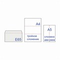 Конверты Е65 (110х220 мм), отрывная лента, внутренняя запечатка, КОМПЛЕКТ 100 шт., BRAUBERG, 112193 112193