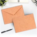 Конверты С6 (114х162 мм) КРАФТ, клей, 90 г/м2, КОМПЛЕКТ 50 шт., треугольный клапан, BRAUBERG, 112363 112363