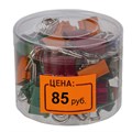 Ценник средний "Цена" 35х25 мм, оранжевый самоклеящийся, КОМПЛЕКТ 5 рулонов по 250 шт., BRAUBERG, 123585 123585
