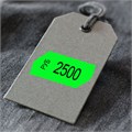 Этикет-лента 22х12 мм, волна, зеленая, комплект 5 рулонов по 800 шт., BRAUBERG, 123575 123575
