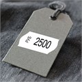 Этикет-лента 26х12 мм, волна, белая, комплект 5 рулонов по 800 шт., BRAUBERG, 123576 123576