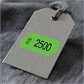 Этикет-лента 26х12 мм, волна, зеленая, комплект 5 рулонов по 800 шт., BRAUBERG, 123579 123579