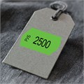 Этикет-лента 26х16 мм, волна, зеленая, комплект 5 рулонов по 800 шт., BRAUBERG, 123583 123583