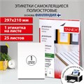 Этикетка самоклеящаяся ВСЕПОГОДНАЯ 210х297 мм, 1 этикетка, полиэстер, белая, 25 листов, TANEX, сырье Финляндия, 114545, TW-2000 114545