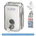 Дозатор для жидкого мыла LAIMA PROFESSIONAL INOX (гарантия 3 года), 0,5 л, нержавеющая сталь, зеркальный, 605394 605394