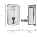 Дозатор для жидкого мыла LAIMA PROFESSIONAL INOX (гарантия 3 года), 0,5 л, нержавеющая сталь, зеркальный, 605394 605394