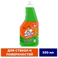 Средство для мытья стекол и зеркал (сменный флакон) 530 мл, МИСТЕР МУСКУЛ "Утренняя роса" 600331