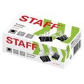 Зажимы для бумаг большие STAFF "EVERYDAY", КОМПЛЕКТ 12 шт., 51 мм, на 230 листов, черные, картонная коробка, 224610 224610