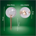 Силовые кнопки-гвоздики BRAUBERG CLEAR & GOLD, прозрачные с золотистым (шарики), 100 штук, 11 мм, 272760 272760