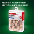 Силовые кнопки-гвоздики BRAUBERG WOOD, деревянные (кубики), 50 штук, 10 мм, 272762 272762