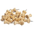Силовые кнопки-гвоздики BRAUBERG WOOD, деревянные, 30 штук, 10 мм, 272759 272759