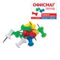 Силовые кнопки-гвоздики ОФИСМАГ, цветные, 50 шт., в картонной коробке., 222092 222092