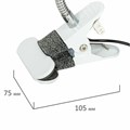 Лупа настольная на прищепке с LED-ПОДСВЕТКОЙ, диаметр 75 мм, увеличение 3, BRAUBERG, 455931 455931