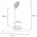 Лупа настольная с LED-ПОДСВЕТКОЙ, диаметр 110 мм, увеличение 3, корпус белый, BRAUBERG, 455930 455930