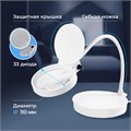Лупа настольная с LED-ПОДСВЕТКОЙ, диаметр 110 мм, увеличение 3, корпус белый, BRAUBERG, 455930 455930