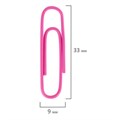 Скрепки BRAUBERG, 33 мм, цветные, 100 шт., в картонной коробке, 270444 270444