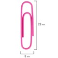 Скрепки EXTRA BRAUBERG 28 мм цветные 100 штук, 271313 271313