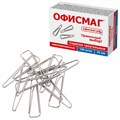 Скрепки ОФИСМАГ, 25 мм, никелированные, треугольные, 100 шт., в картонной коробке, 270441 270441