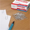 Скрепки ОФИСМАГ, 33 мм, никелированные, 100 шт., в картонной коробке, 225153 225153
