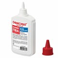 Клей ПВА ОФИСМАГ (бумага, картон, дерево), 125 г, РОССИЯ, 225761 225761