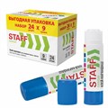 Клей-карандаш 9 г, ВЫГОДНАЯ УПАКОВКА, КОМПЛЕКТ 24 ШТУКИ, STAFF EVERYDAY, 273016 273016