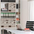 Короб для хранения из микрогофрокартона 380х280х315 мм, КОМПЛЕКТ 3 ШТ., BRAUBERG HOME "Газета", 271822 271822