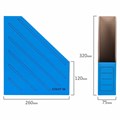 Лоток вертикальный для бумаг (260х320 мм), 75 мм, до 700 листов, микрогофрокартон, STAFF, СИНИЙ, 128882 128882