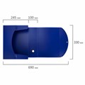 Короб архивный 330х245х100 мм, пластик разборный, до 900 листов, синий, 0,9 мм, BRAUBERG EXTRA, 272894 272894