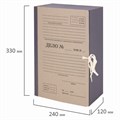 Папка архивная А4 "Форма 21", 120 мм, переплетный картон/бумвинил, завязки, до 1200 л, STAFF, 112168 112168