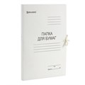 Папка для бумаг с завязками картонная мелованная BRAUBERG, 280 г/м2, до 200 листов, 110924 110924