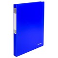 Папка на 2 кольцах BRAUBERG "Neon", 25 мм, внутренний карман, неоновая, синяя, до 170 листов, 0,7 мм, 227459 227459