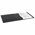 Папка на 2 кольцах, ПРОЧНАЯ, картон/ПВХ, BRAUBERG "Office", ЧЕРНАЯ, 75 мм, до 500 листов, 271846 271846