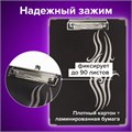 Доска-планшет BRAUBERG "Black Jack" с прижимом А4 (226х315 мм), картон/ламинированная бумага, ЧЕРНАЯ, 232236 232236