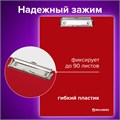 Доска-планшет BRAUBERG "Contract" с прижимом А4 (313х225 мм), пластик, 1,5 мм, КРАСНАЯ, 228681 228681