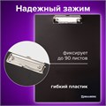 Доска-планшет BRAUBERG "Contract" с прижимом А4 (313х225 мм), пластик, 1,5 мм, ЧЕРНАЯ, 223491 223491
