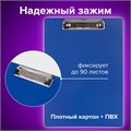 Доска-планшет BRAUBERG "NUMBER ONE" с прижимом А4 (228х318 мм), картон/ПВХ, СИНЯЯ, 232217 232217