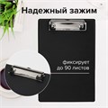 Доска-планшет МАЛЫЙ ФОРМАТ (158х230 мм), А5, STAFF, с прижимом, картон/ПВХ, ЧЕРНАЯ, 229556 229556