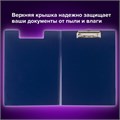 Папка-планшет BRAUBERG "Contract", А4 (315х230 мм), с прижимом и крышкой, пластиковая, синяя, сверхпрочная, 1,5 мм, 223488 223488