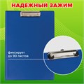 Папка-планшет STAFF, А4 (318х228 мм), с прижимом и крышкой, картон/ПВХ, СИНЯЯ, 229558 229558