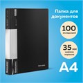 Папка 100 вкладышей BRAUBERG стандарт, черная, 0,9 мм, 221610 221610