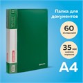 Папка 60 вкладышей BRAUBERG стандарт, зеленая, 0,8 мм, 228684 228684