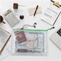 Папка-конверт СУПЕР КОМПЛЕКТ на молнии ПЛОТНЫЕ 4 штуки А4, сетчатая, BRAUBERG, 271348 271348